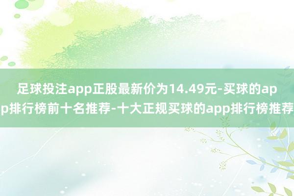 足球投注app正股最新价为14.49元-买球的app排行榜前十名推荐-十大正规买球的app排行榜推荐