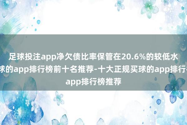 足球投注app净欠债比率保管在20.6%的较低水平-买球的app排行榜前十名推荐-十大正规买球的app排行榜推荐