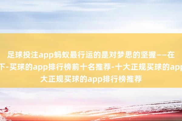 足球投注app蚂蚁最行运的是对梦思的坚握——在科技的助力下-买球的app排行榜前十名推荐-十大正规买球的app排行榜推荐