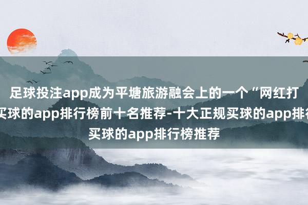 足球投注app成为平塘旅游融会上的一个“网红打卡地”-买球的app排行榜前十名推荐-十大正规买球的app排行榜推荐