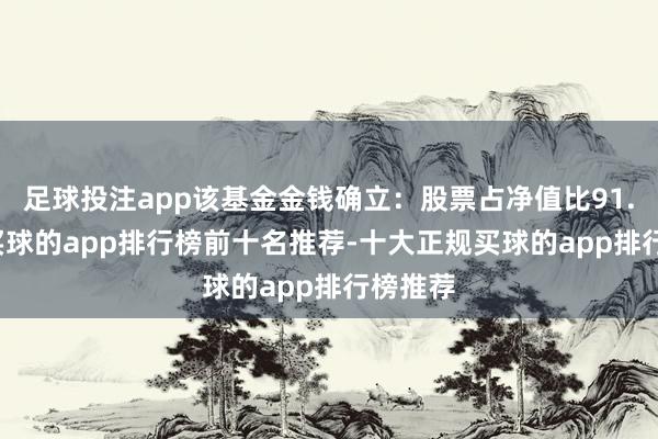 足球投注app该基金金钱确立：股票占净值比91.45%-买球的app排行榜前十名推荐-十大正规买球的app排行榜推荐